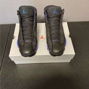 Jordan Men's Black and Blue Athletic Sneakers